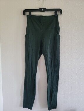 BOGO Lululemon Dark Green Leggings With Pockets Size 6